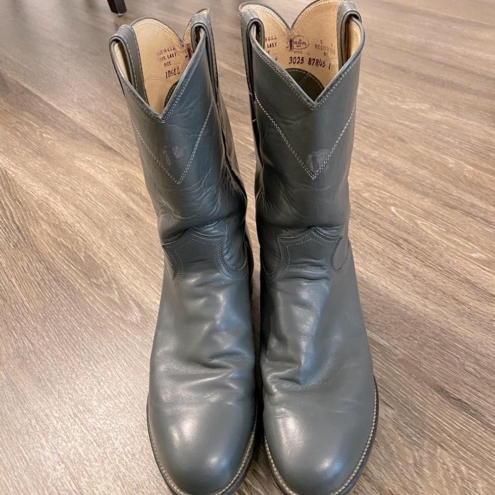 1960/1970 Vintage Mens Justin Ropers Grey Size 10.5 EE